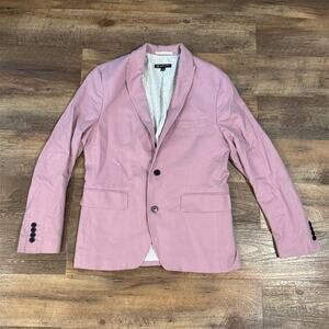 INC International Concepts Pink Lilac Slim Fit 55% Linen Blazer M Spring Easter